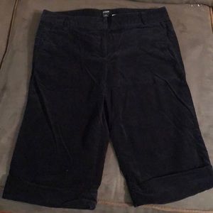 J Crew navy city fit corduroy Capri pants